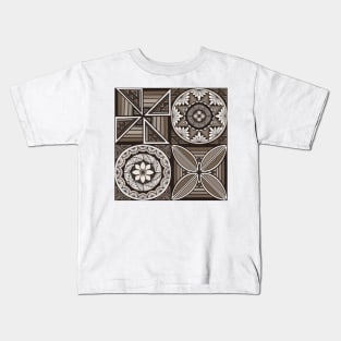 Tapa patchwork - charcoal Kids T-Shirt